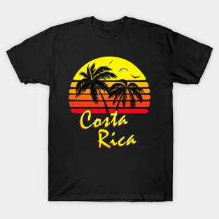 Costa Rica Retro Sunset T-Shirt